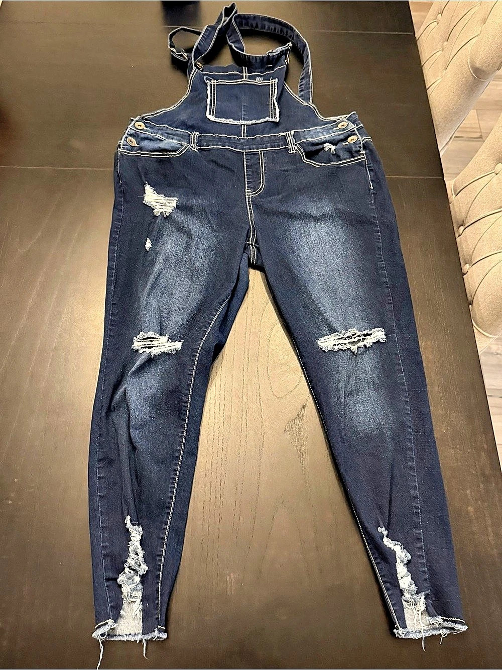 Traffic Jeans Wear Distressed Skinny Jeans in Blue